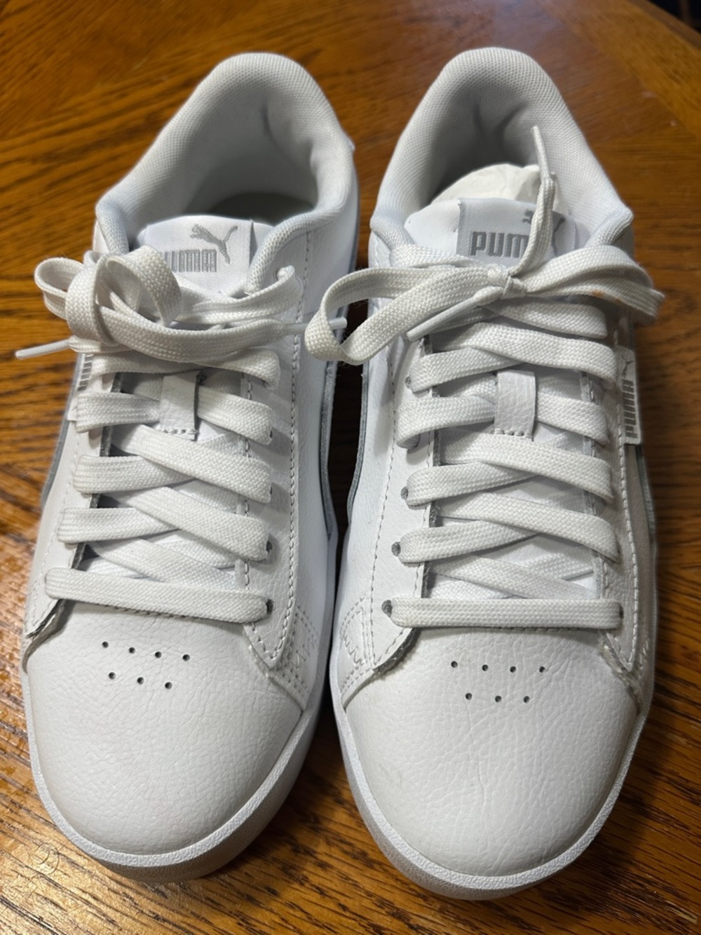 Puma All-White Low-Top Sneakers